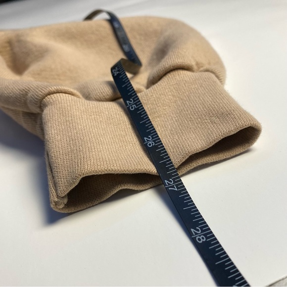 Vintage Cropped Beige Crewneck Sweater Tan - Picture 4 of 6